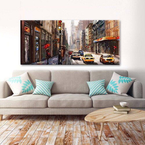 Cuadro Decorativo Canvas Obra de arte NY en Canvas 150x50