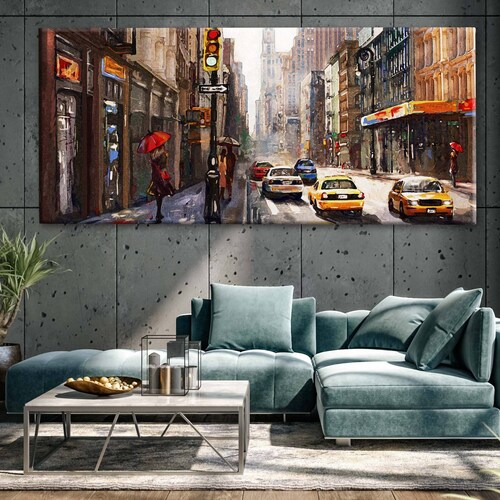 Cuadro Decorativo Canvas Obra de arte NY en Canvas 150x50