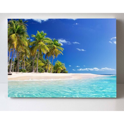 Cuadro Decorativo Canvas Paraíso Tropical Caribe 45x30