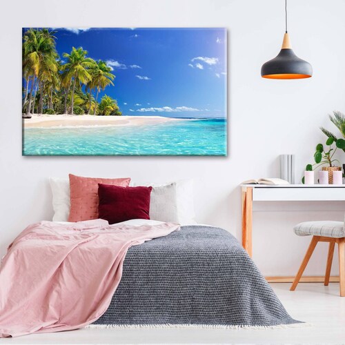 Cuadro Decorativo Canvas Paraíso Tropical Caribe 45x30