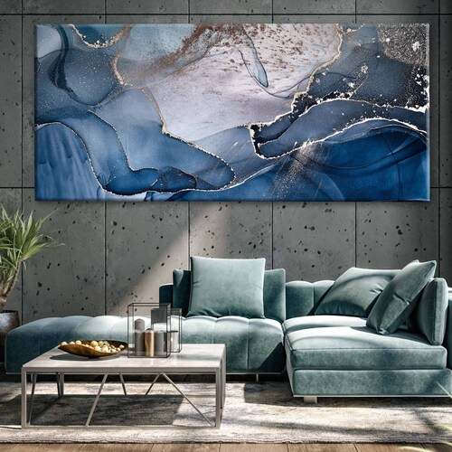Cuadro Decorativo Canvas abstracto patron marmol 160x80