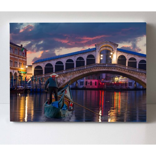 Cuadro Decorativo Canvas Puente Rialto Venecia  105x70