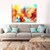 Cuadro Decorativo Canvas flores abstractas al Oleo 75x50
