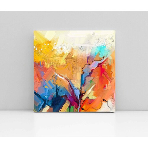 Cuadro Decorativo Canvas Textura moderna al Oleo 130x130