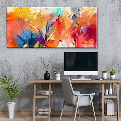 Cuadro Decorativo Canvas Textura moderna al Oleo 200x100