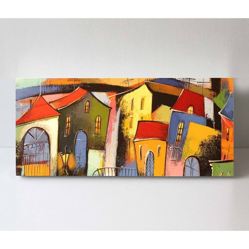 Cuadro Decorativo Canvas Ciudad de cuento de hadas 210x70