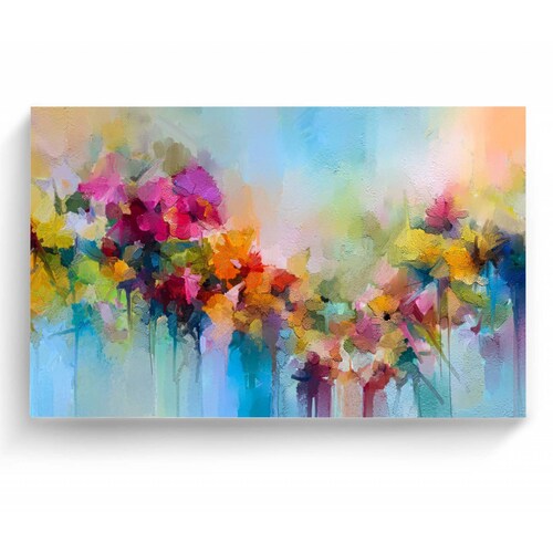 Cuadro Decorativo Canvas Flores de primavera óleo 180x120