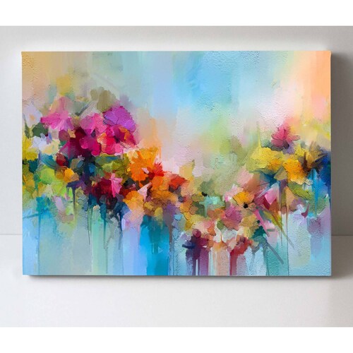 Cuadro Decorativo Canvas Flores de primavera óleo 180x120
