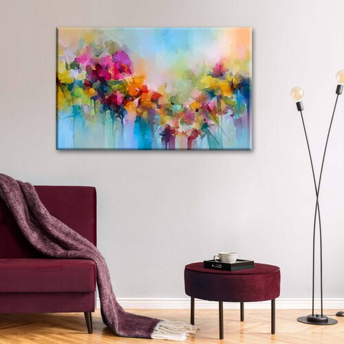 Cuadro Decorativo Canvas Flores de primavera óleo 180x120