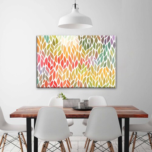 Cuadro Decorativo Canvas Hojas de colores 150x100