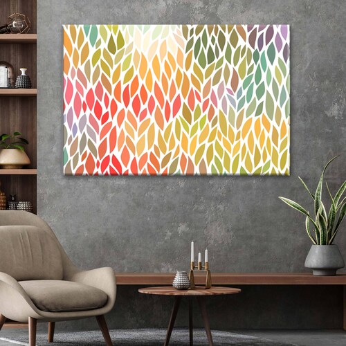 Cuadro Decorativo Canvas Hojas de colores 150x100