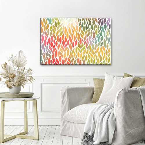 Cuadro Decorativo Canvas Hojas de colores 150x100