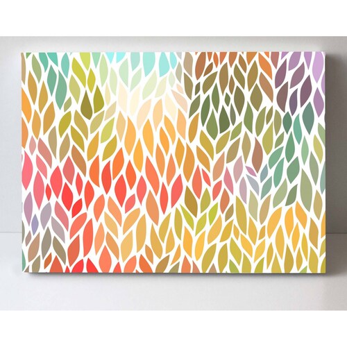 Cuadro Decorativo Canvas Hojas de colores 135x90