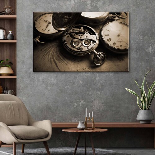 Cuadro Decorativo Canvas Engranaje reloj antiguo 105x70