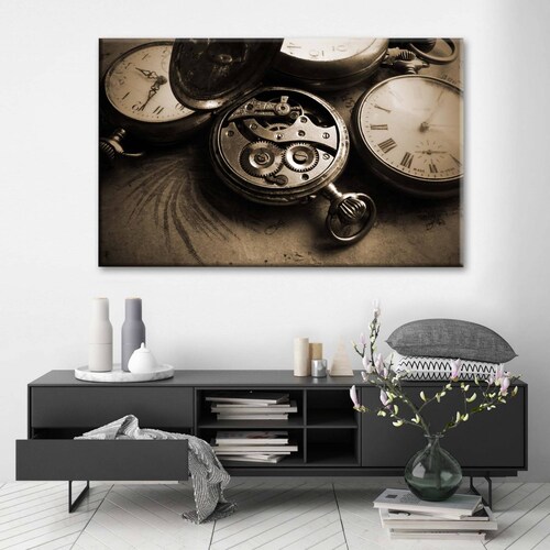 Cuadro Decorativo Canvas Engranaje reloj antiguo 105x70