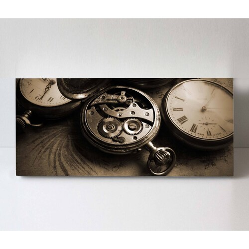 Cuadro Decorativo Canvas Engranaje reloj antiguo 200x100