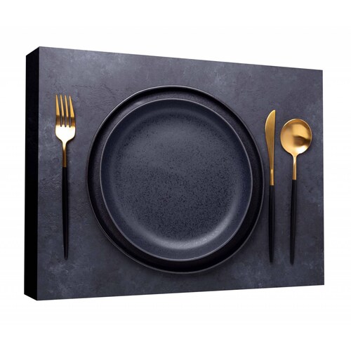 Cuadro Decorativo Canvas Vajilla de lujo oro 135x90