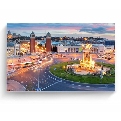 Cuadro Decorativo Plaza Barcelona España 105x70
