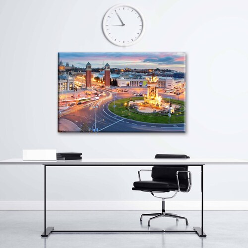 Cuadro Decorativo Plaza Barcelona España 105x70