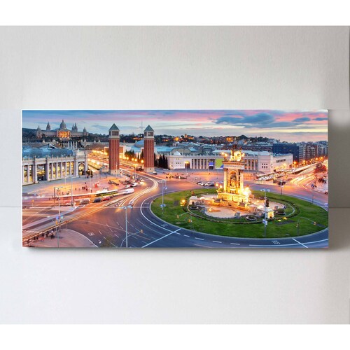 Cuadro Decorativo Plaza Barcelona España 120x60