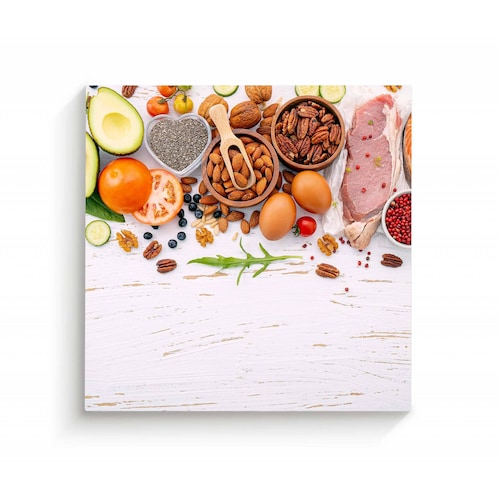 Cuadro Decorativo Canvas Alimentos saludables 50x50