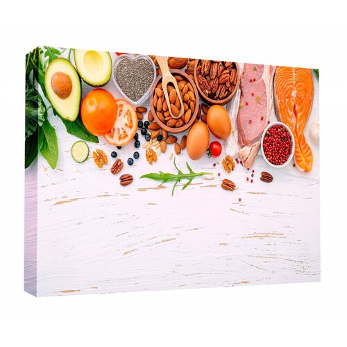 Cuadro Decorativo Canvas Alimentos saludables 180x120