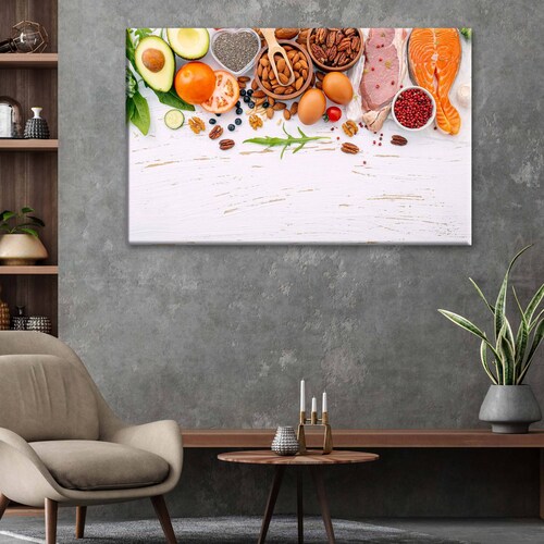 Cuadro Decorativo Canvas Alimentos saludables 180x120