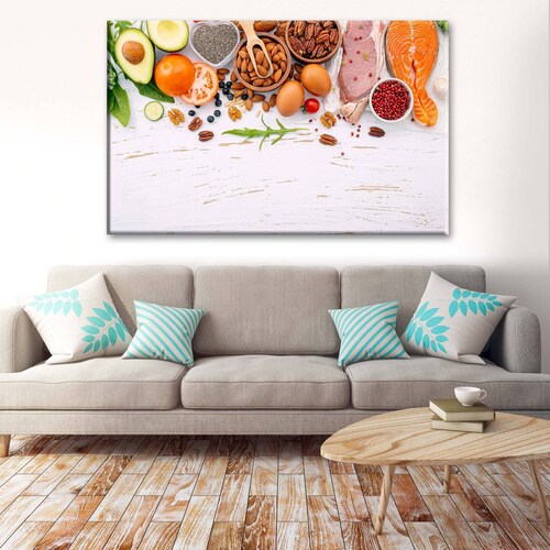 Cuadro Decorativo Canvas Alimentos saludables 75x50