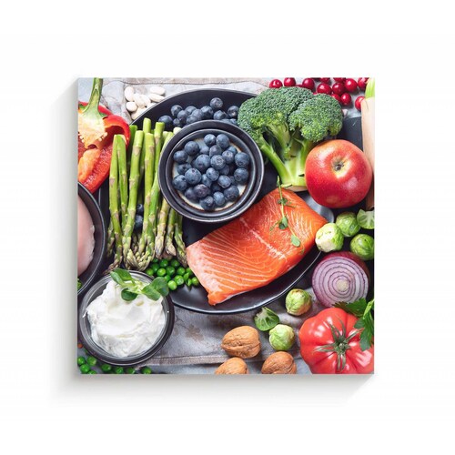 Cuadro Decorativo Canvas Comida saludable, dieta  70x70