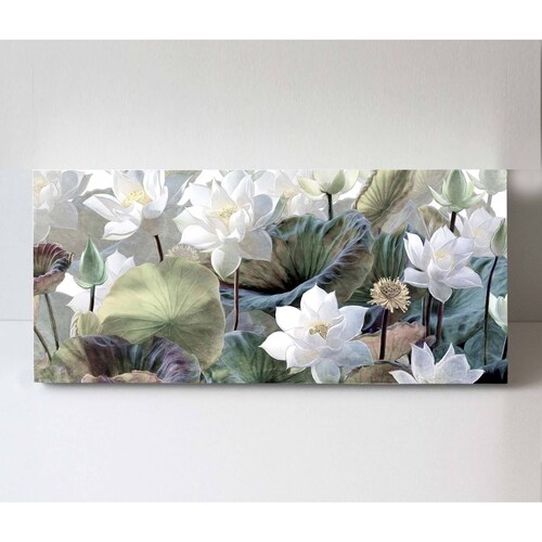 Cuadro Decorativo Canvas Flores de Loto 100x50