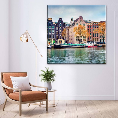 Cuadro Decorativo Canvas Paisaje, Amsterdam 50x50