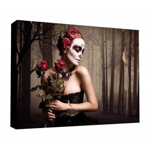 Cuadro Decorativo Canvas Catrina con rosas 135x90