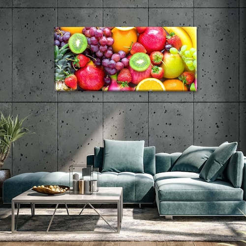 Cuadro Decorativo Canvas Frutas frescas 160x80
