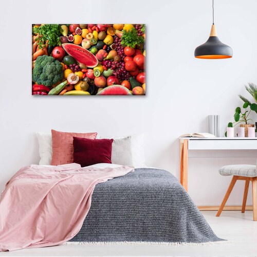 Cuadro Decorativo Canvas frutas y vegetales 45x30