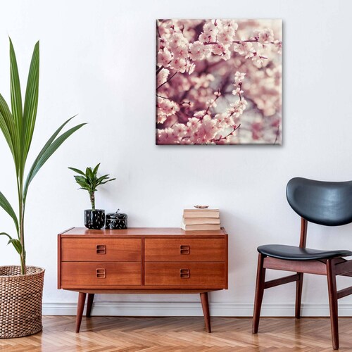 Cuadro Decorativo Canvas Flores de cerezo 100x100