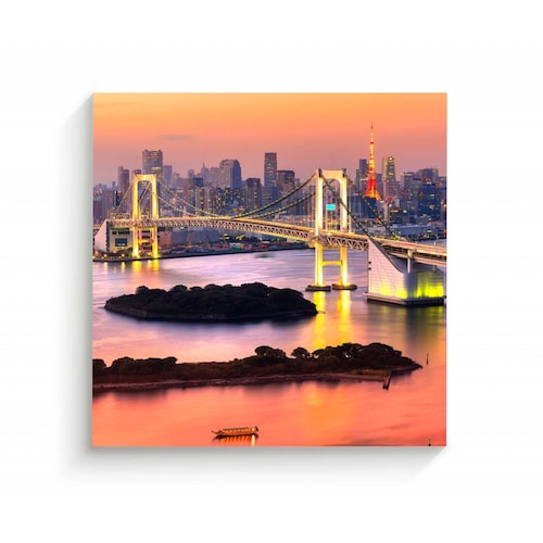 Cuadro Decorativo Canvas Puente de Tokio, Japón 100x100