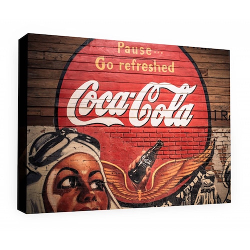 Cuadro Decorativo Canvas Cartel vintage Coca Cola 180x120