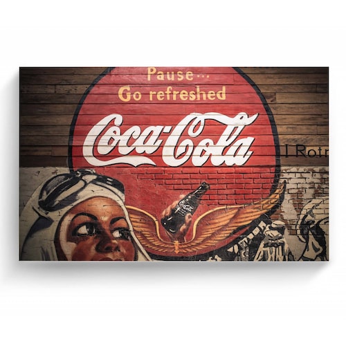 Cuadro Decorativo Canvas Cartel vintage Coca Cola 180x120