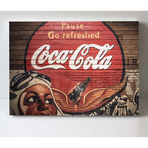 Cuadro Decorativo Canvas Cartel vintage Coca Cola 180x120