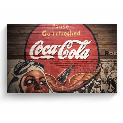 Cuadro Decorativo Canvas Cartel vintage Coca Cola 105x70