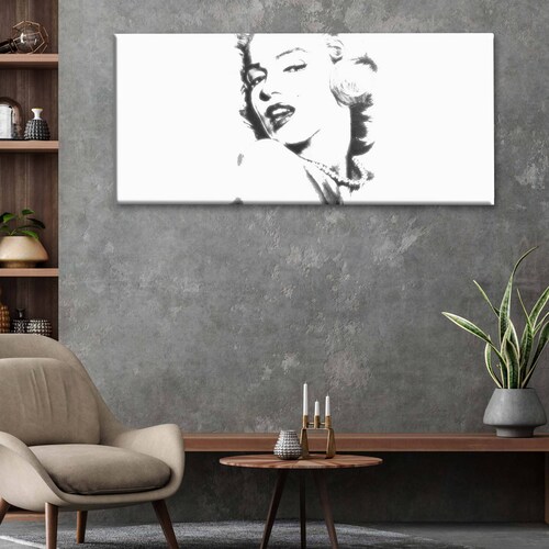 Cuadro Decorativo Canvas Marilyn Monroe Pop Art 80x40