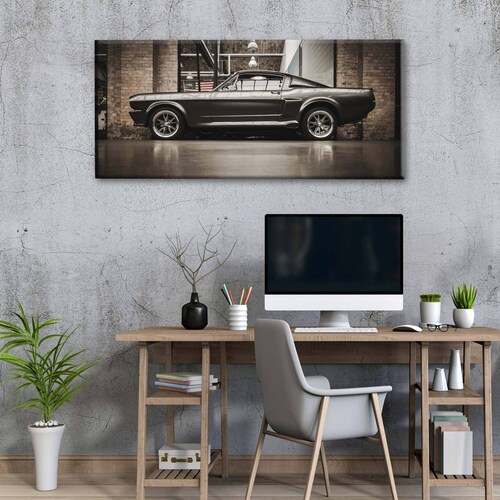 Cuadro Decorativo Canvas Ford Mustang GT 500 200x100