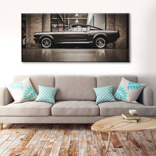 Cuadro Decorativo Canvas Ford Mustang GT 500 200x100