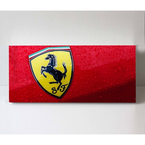 Cuadro Decorativo Canvas Escudo Ferrari 200x100