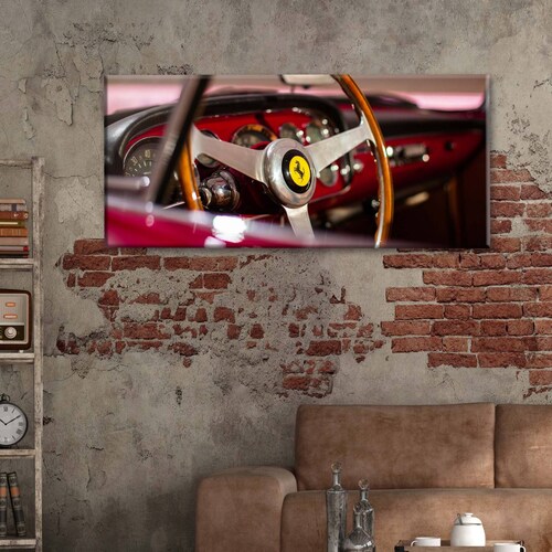 Cuadro Decorativo Canvas Tablero Ferrari clásico 160x80