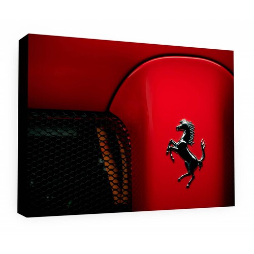 Cuadro Decorativo Canvas Close up Ferrari logo 75x50