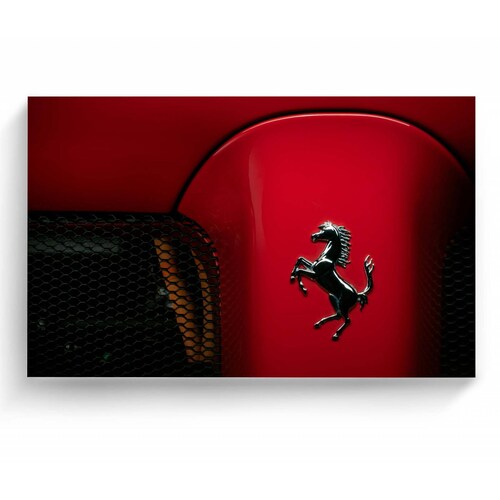Cuadro Decorativo Canvas Close up Ferrari logo 75x50