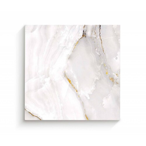 Cuadro Decorativo Canvas Mármol blanco con gris 130x130