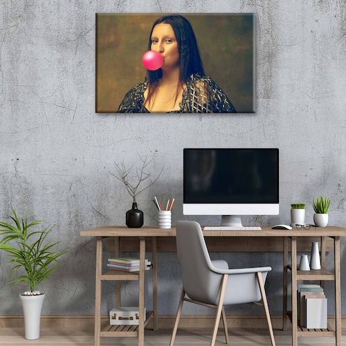 Cuadro Decorativo Canvas Mona Lisa concepto moderno 45x30