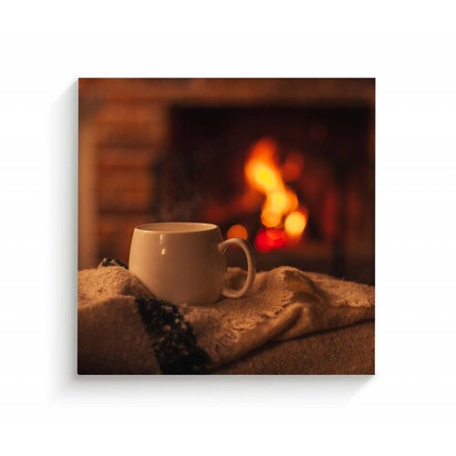 Cuadro Decorativo Canvas taza con té caliente 100x100